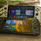 The Odin Pro in front of a Nintendo Switch OLED.
